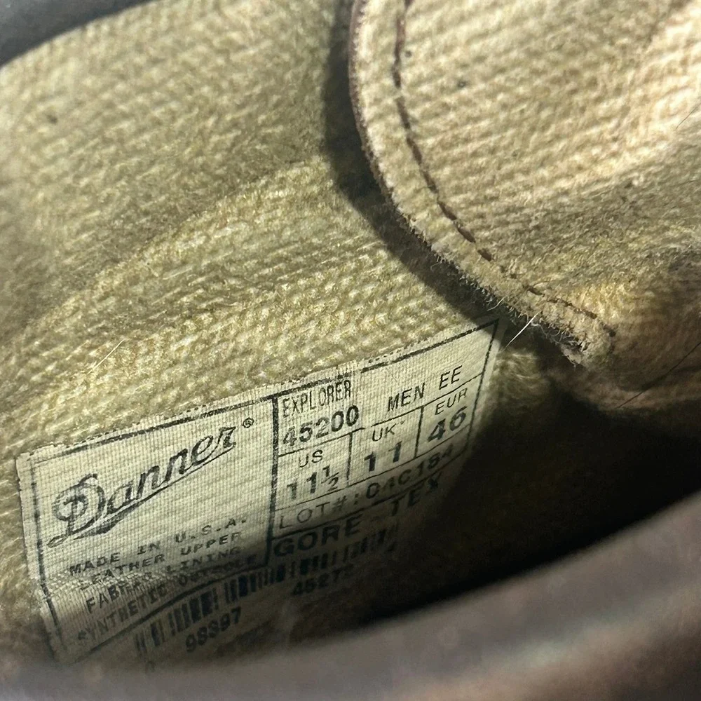Danner Explorer 45200 Mens 11.5 EE Brown Leather Gore-Tex Boots Made in USA